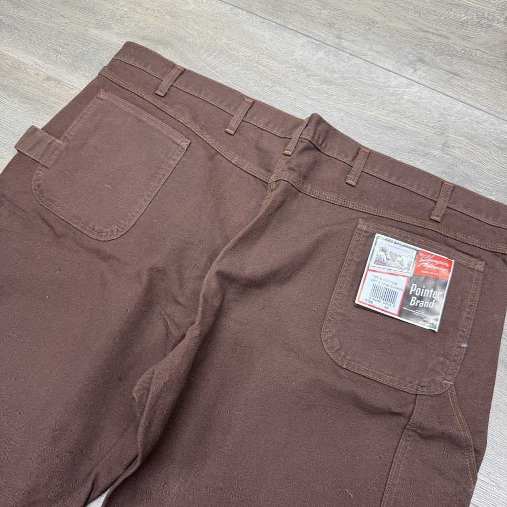 NWT Pointer Brand LC King VTG‎ USA Made Brown Carpenter Shorts Men's Sz 50